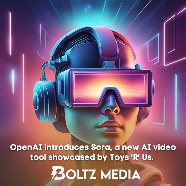OpenAI introduces Sora, a new AI video tool showcased by Toys ‘R’ Us.