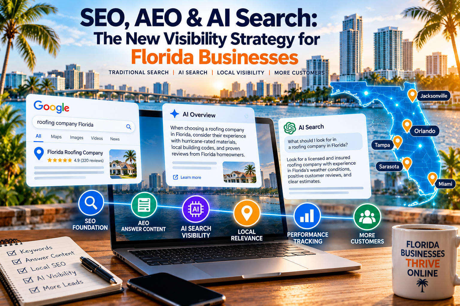 SEO AEO Florida strategy for AI search and business visibility