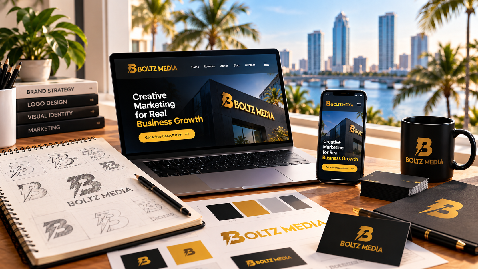 Professional logo design Florida for a modern business brand identity